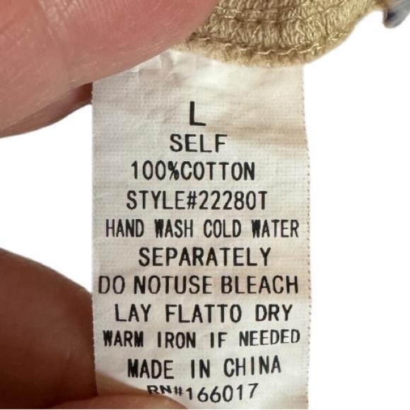 Blueb Edgy Chain Detail Crop Top – Tan | Size Large - Picture 5 of 7